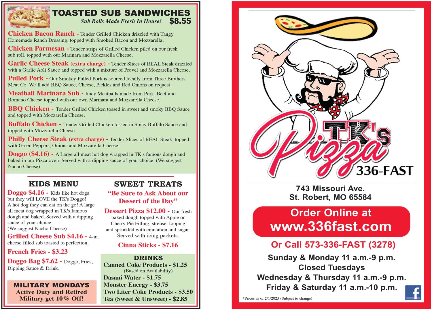 T K's Pizzeria